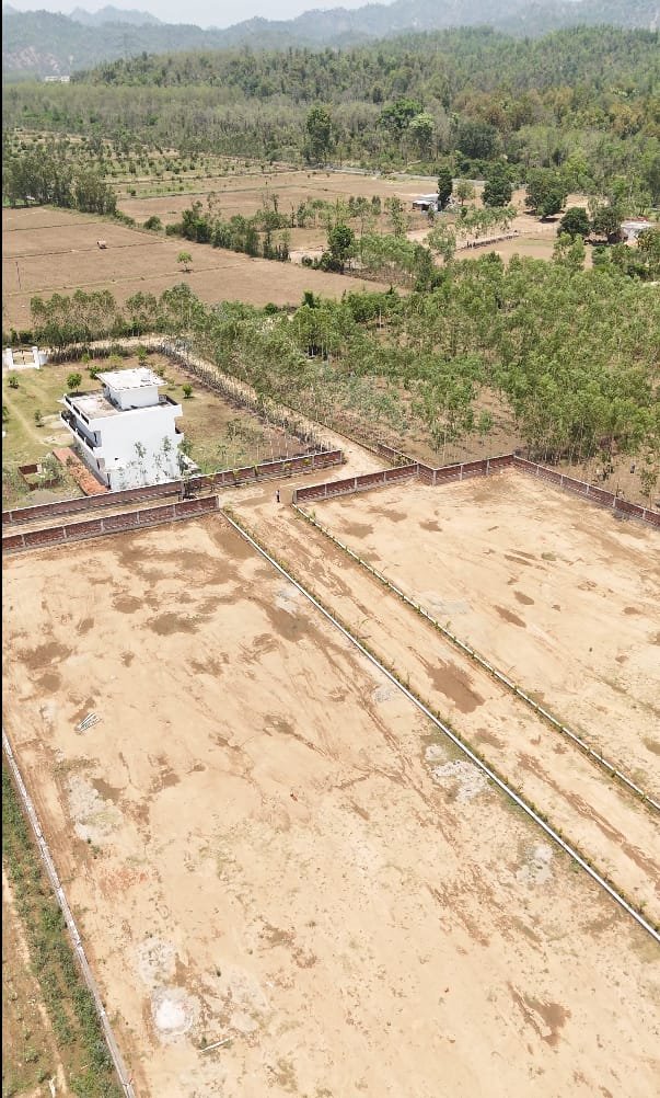 Top-down drone photography of layout grid